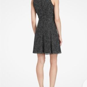 American Living Black and White Halter Fit and Flare Dress